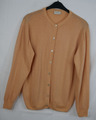 PETER HAHN 100% REINE SCHURWOLLE Strickjacke Heller Orange Ton Größe 44/46 TOP!