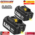 2X 8,0Ah Akku Für Makita 18V 8.0Ah BL1860B BL1850 BL1840 BL1830 Ersatzakku LED