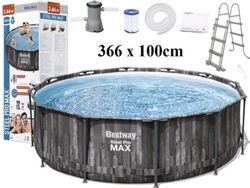 Bestway Steel Pro Max Frame Pool Komplett-Set 366x100cm