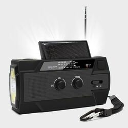 Solar Radio Handkurbel AM/FM Radio LED Taschenlampe USB Notfall Handyladegerät