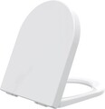 SAMODRA Premium Toilettendeckel D-Form, WC Sitz mit Absenkautomatik, Weiß