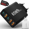 USB C Ladegerät mehrfach Charger Adapter Netzteil Stecker 65w Schnellladen fast