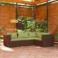 Garten Lounge Set Kissen Gartenmöbel Sofa Garnitur Sitzgruppe Poly Rattan vidaXL