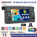 2+32G Android13 Autoradio DAB Carplay Kamera Für BMW 3er E46 M3 MGZT Navi RDS BT