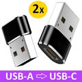 Adapter Konverter Stick Daten Laden USB-A Stecker auf USB-C Buchse Handy Laptop