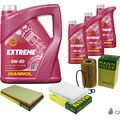 MANN Inspektionspaket 8 L MANNOL Extreme 5W-40 für Mercedes Vito Kasten W447