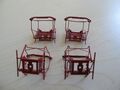 2 Paar Original Sommerfeldt H0 Scherenstromabnehmer RAL 3000 Rot lack.  Wie Neu