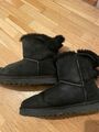 Ugg Mini Bailey Bow ll Boots schwarz Gr 38, wie neu, NP 220€