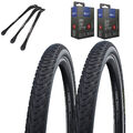 2x Schwalbe Marathon E-Plus Fahrradreifen Reflex 28x1,50 (40-622) Schlauch wahl