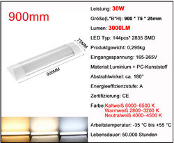 LED Feuchtraumleuchte Wannenleuchte IP65 60/120/150cm Werkstatt Feuchtraumlampe