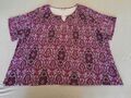 Janina 1/2 arm Shirt Gr 56 bordeaux gemustert top