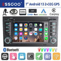 Für Audi A4 S4 RS4 B6 B7 B8 DAB+ Android 13 Autoradio GPS Navi RDS Apple Carplay