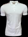 BURBERRY BRIT Herren Designer Poloshirt weiss Monogramm Gr. S