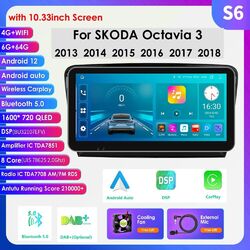 64GB Android 12 FÃ¼r SKODA Octavia III 2013-2018 CarPlay Autoradio GPS Navi 10,3