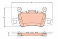 Bremsbelagsatz Scheibenbremse Hinterachse für PORSCHE 911 Cabriolet