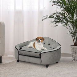 PawHut Haustiersofa Hundebett Hundematte Hundesofa Naturholz 66,5x45x35,5cm