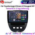 Für Toyota Aygo Citroen C1 Peugeot 107 Carplay Android Autoradio GPS NAVI 4+64GB