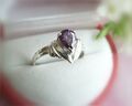 Damen Ring Silber 925 Amethyst lila Gr. 57 - 60 echt Sterlingsilber ss18