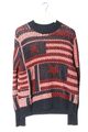 TOMMY JEANS Grobstrickpullover Damen Gr. DE 38 blau-rot-wollweiß Casual-Look