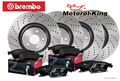 Brembo Bremsscheiben gelocht + Beläge für VW GOLF 4 BORA OCTAVIA  VORNE+HINTEN