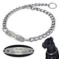 Hundehalsband Kettenhalsband Mit Edelstahl Namensschild Metall Halsband Personal