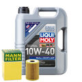 Motoröl 10W40 LIQUI MOLY Mos2 Leichtlauf 5L +MANN Ölfilter