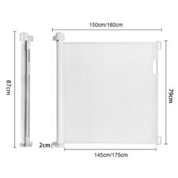 Treppenschutzrollo Absperrgitter Ausziehbar Treppe 0-180cm Türschutzgitter Baby
