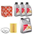 8L Febi Motoröl 10W-40 + Ölfilter passend für Audi A3 TT 3.2 V6 Golf 4 3.2 R32