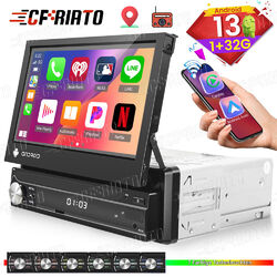 1+32G 1 DIN 7 Zoll Flip Out Android 13 Carplay Autoradio GPS NAVI  WIFI FM BT