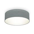 Deckenlampe Stoff Textil Deckenleuchte rund 30cm Wohnzimmerlampe E27 grau modern