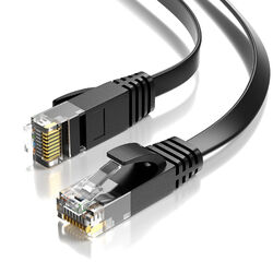 CAT 6 Patchkabel Flach | RJ45  LAN Kabel Ethernet Netzwerkkabel 0,25m - 50m