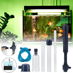 Neu Elektrisch Aquarium Wasserwechsel Set Mulmsauger Kiesreiniger Bodenreinigung