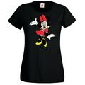 Youth Designz Minnie Tanzt Damen T-Shirt Print Maus Mouse Mickey Lustig Logo Fun