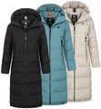 Ragwear Damen Wintermantel Steppmantel Parka Jacke Winterparka Patrise wadenlang