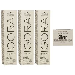 Schwarzkopf Igora Royal Absolutes Silver White 3 x 60 ml Silver - Silber Set