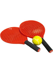 Softtennis Beach Softball Tennis Spiel Set für Erwachsene 2 Schläger 2 Ball Neu