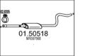 MTS Mittelschalldämpfer 01.50518 für MITSUBISHI COLT 6 Z31A Z32A LPG Z21A Z35A