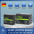 12V 100Ah 150Ah 200Ah LiFePO4 Akku Lithium Batterie BMS für Solar Wohnmobil Boot