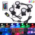 4X LED Unterwasser Strahler IP68 Teich Garten Poolbeleuchtung mit Fernbedienung