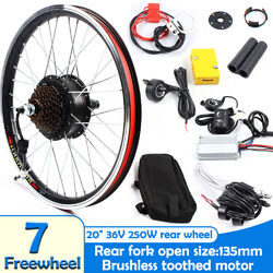 250W 36V E-bike Conversion Kit 20 Zoll Hinterrad Elektrofahrrad Umbausatz Motor