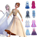 Kinder Mädchen Prinzessin Anna Elsa Kleid Frozen Cosplay Kostüm Karneval Party ·