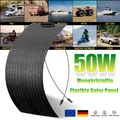 50W Watt Flexible Solarmodul 19.8V PV Monokristallin für 12V Solarpanel-Kit