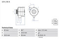 Bosch Lichtmaschine Generator für Mercedes 124 Coupe 1983-1995 0986033740