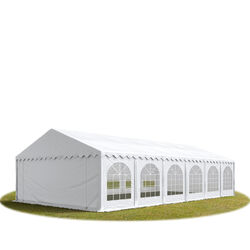 6x12m PVC Partyzelt Bierzelt Zelt Gartenzelt Festzelt Pavillon weiß NEU- 500 g/m² PVC - BODENRAHMEN - DACHVERSTÄRKUNG - 