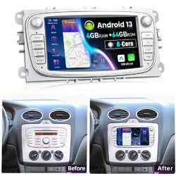 Carplay Autoradio für Ford Focus II Mk2 Mondeo C-MAX S-MAX Galaxy Android 4G+64G