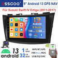 32G Autoradio CarPlay GPS Navi RDS KAM Android 13 Für Suzuki Swift IV 2011-2017