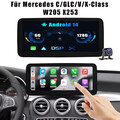Autoradio Android 13 128G Carplay Für Mercedes C/GLC/V/X Klasse W205 NTG 5.0 Kam