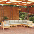 Garten Lounge Set Gartenmöbel Sofa Sitzgruppe 7-tlg. Kiefer Massivholz vidaXL