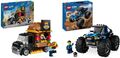 LEGO City Burger-Truck & City Blauer Monstertruck Geschenk Kinder Spielzeug