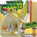 MANN INSPEKTIONSPAKET+5L CASTROL 5W30 MOTORÖL passend für VW TOURAN 5T PASSAT B8